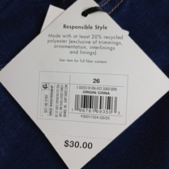 NWT Women's Mid-Rise Skinny Jeans Ava & Viv Medium Wash Size 26 - Picture 3 of 9